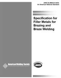 Picture of A5.8/A5.8M:2004 SPECIFICATION FOR FILLER METALS FOR BRAZING AND BRAZE WELDING (HISTORICAL)
