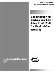 Picture of A5.2:1992 SPECIFICATION FOR CARBON AND LOW-ALLOY STEEL RODS FOR OXYFUEL GAS WELDING (HISTORICAL)