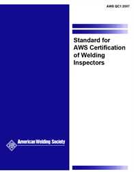 Picture of QC1:2007 STANDARD FOR AWS CERTIFICATION OF WELDING INSPECTORS (HISTORICAL)