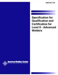 Picture of QC11:1996 SPECIFICATION FOR QUALIFICATION AND CERTIFICATION FOR LEVEL II ADVANCED WELDERS
