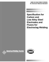 Picture of A5.25/A5.25M:1997(R2009) SPECIFICATION FOR CARBON AND LOW-ALLOY STEEL ELECTRODES AND FLUXES FOR ELECTROSLAG WELDING (HISTORICAL)