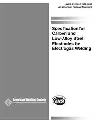 Picture of A5.26/A5.26M:1997 SPECIFICATION FOR CARBON AND LOW-ALLOY STEEL ELECTRODES FOR ELECTROGAS WELDING (HISTORICAL)
