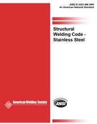 Picture of D1.6:1999 STRUCTURAL WELDING CODE  STAINLESS STEEL (HISTORICAL)