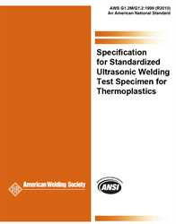 Picture of G1.2M/G1.2:1999(R2010) SPECIFICATION FOR STANDARDIZED ULTRASONIC WELDING TEST SPECIMEN FOR THERMOPLASTICS