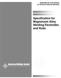 Picture of A5.19:1992(R2006) SPECIFICATION FOR MAGNESIUM ALLOY WELDING ELECTRODES AND RODS (HISTORICAL)