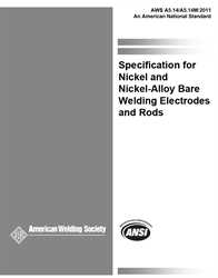 Picture of A5.14/A5.14M:2011 SPECIFICATION FOR NICKEL AND NICKEL-ALLOY BARE WELDING ELECTRODES AND RODS (HISTORICAL)