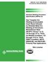 Picture of B2.1-4-221:1999(R2009)  STANDARD WELDING PROCEDURE SPECIFICATION (SWPS) FOR GAS TUNGSTEN ARC WELDING (CONSUMABLE INSERT ROOT) FOLLOWED BY SHIELDED METAL ARC WELDING OF CHORMIUM - MOLYBDENUM STEEL, (M-4/P-4, GROUP 1 OR 2) (HISTORICAL)