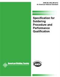 Picture of B2.3/B2.3M:2012 SPECIFICATION FOR SOLDERING PROCEDURE AND PERFORMANCE QUALIFICATION (HISTORICAL)