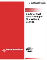 Picture of D10.11M/D10.11:2007 GUIDE FOR ROOT PASS WELDING OF PIPE WITHOUT BACKING 