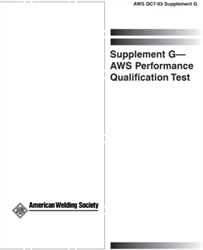 Picture of QC7:1993 SUPPLEMENT G, AWS PERFORMANCE QUALIFICATION TEST 