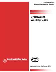 Picture of D3.6M:2010 (ERRATA 2012) UNDERWATER WELDING CODE  (HISTORICAL)
