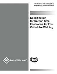 Picture of A5.20/A5.20M:2005 (R2015) CARBON STEEL ELECTRODES FOR FLUX CORED ARC WELDING (HISTORICAL)