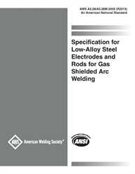 Picture of A5.28/A5.28M:2005 (R2015) SPECIFICATION FOR LOW-ALLOY STEEL ELECTRODES AND RODS FOR GAS SHIELDED ARC WELDING (HISTORICAL)