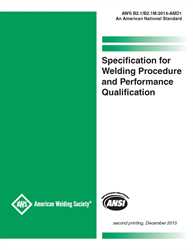 Picture of B2.1/B2.1M:2014-AMD1 SPECIFICATION FOR WELDING PROCEDURE AND PERFORMANCE QUALIFICATION (HISTORICAL)