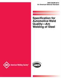 Picture of D8.8M:2014 SPECIFICATION FOR AUTOMOTIVE WELD QUALITY ARC-WELDING OF STEEL (HISTORICAL)