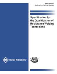 Picture of C1.5:2015 SPECIFICATION FOR THE QUALIFICATION OF RESISTANCE WELDING TECHNICIANS (HISTORICAL)