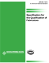 Picture of B5.17:2014 SPECIFICATION FOR THE QUALIFICATION OF WELDING FABRICATORS (HISTORICAL)