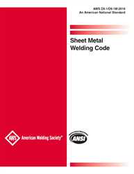 Picture of D9.1/D9.1M:2018 SHEET METAL WELDING CODE 