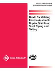Picture of D10.18M/D10.18:2018 GUIDE FOR WELDING FERRITIC/AUSTENITIC DUPLEX STAINLESS STEEL PIPING AND TUBING 