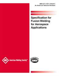 Picture of D17.1/D17.1M:2017-AMD2 SPECIFICATION FOR FUSION WELDING FOR AEROSPACE APPLICATIONS 
