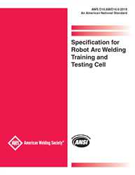 Picture of D16.6M/D16.6:2018 SPECIFICATION FOR ROBOT ARC WELDING TRAINING AND TESTING CELL