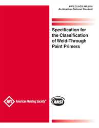 Picture of D3.9/D3.9M:2019 SPECIFICATION FOR CLASSIFICATION OF WELD-THROUGH PAINT PRIMERS