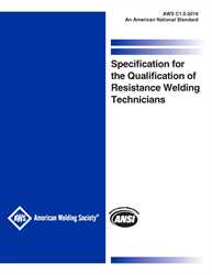 Picture of C1.5:2019 SPECIFICATION FOR THE QUALIFICATION OF RESISTANCE WELDING TECHNICIANS
