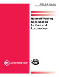 Picture of D15.1/D15.1M:2019 AMD1 RAILROAD WELDING SPECIFICATION FOR CARS AND LOCOMOTIVES (HISTORICAL)