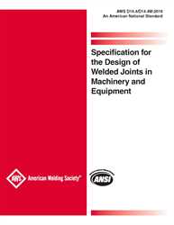Picture of D14.4/D14.4M:2019 SPECIFICATION FOR THE DESIGN OF WELDED JOINTS IN MACHINERY AND EQUIPMENT 