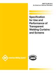 Picture of F2.3M:2019 SPECIFICATION FOR USE AND PERFORMANCE OF TRANSPARENT WELDING CURTAINS AND SCREENS 