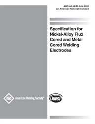 Picture of A5.34/A5.34M:2020 SPECIFICATION FOR NICKEL-ALLOY FLUX CORED AND METAL CORED WELDING ELECTRODES (HISTORICAL)