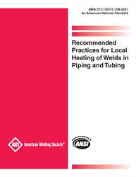 Picture of D10.10/D10/10M:2021 RECOMMENDED PRACTICES FOR LOCAL HEATING OF WELDS IN PIPING AND TUBING