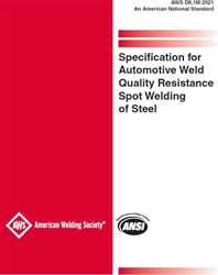 Picture of D8.1M:2021 -SPECIFICATION FOR AUTOMOTIVE WELD QUALITY - RESISTANCE SPOT WELDING OF STEEL