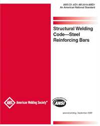 Picture of D1.4/D1.4M:2018-AMD1 STRUCTURAL WELDING CODE -STEEL REINFORCING BARS