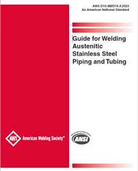 Picture of D10.4M-D10.4-2023 GUIDE FOR WELDING AUSTENITIC STAINLESS STEEL PIPING AND TUBING