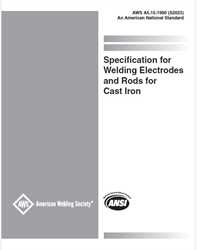 Picture of A5.15:1990(S2023) SPECIFICATION FOR WELDING ELECTRODES AND RODS FOR CAST IRON