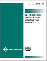 Picture of B5.4:2025 - SPECIFICATION FOR THE QUALIFICATION OF WELDER TEST FACILITIES